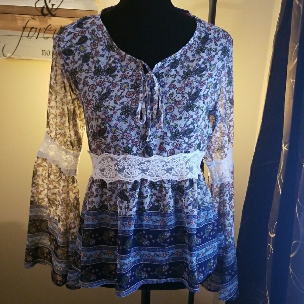 COPY - Taylor and Sage boho style floral print top